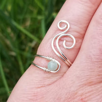 Amethyst Whale Spout Ring