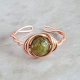 Malachite Twisted Cyclops Ring