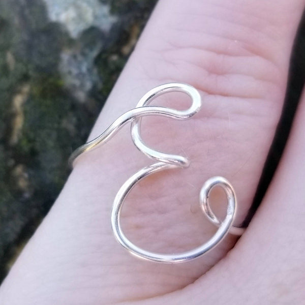 Initial e ring on sale