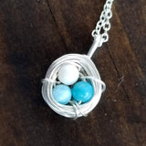 Nestling Necklace with Mixed Stones