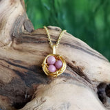 Nestling Necklace with Pink Stones