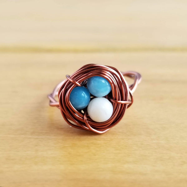 Nestling Ring with Mixed Stones