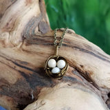 Nestling Necklace with Cream Stones
