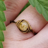 Citrine Twisted Cyclops Ring
