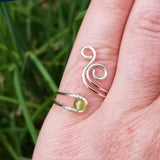 Peridot Whale Spout Ring