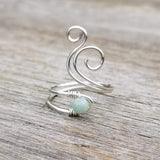 Amazonite Whale Spout Ring