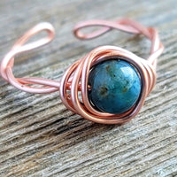 Apatite Twisted Cyclops Ring