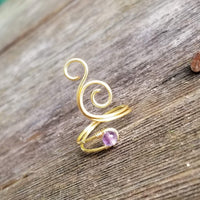 Amethyst Whale Spout Ring