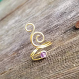 Amethyst Cosmic Spiral Ring