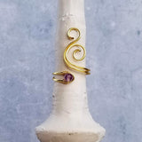Amethyst Whale Spout Ring
